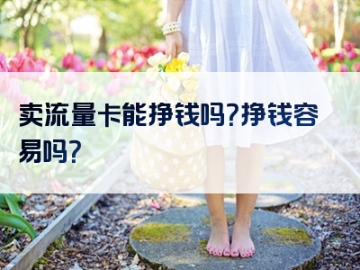 卖流量卡能挣钱吗？挣钱容易吗？