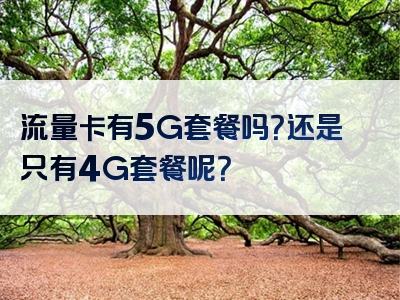 流量卡有5G套餐吗？还是只有4G套餐呢？