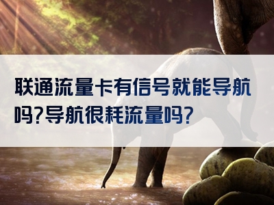 联通流量卡有信号就能导航吗？导航很耗流量吗？