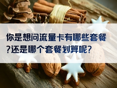 你是想问流量卡有哪些套餐？还是哪个套餐划算呢？