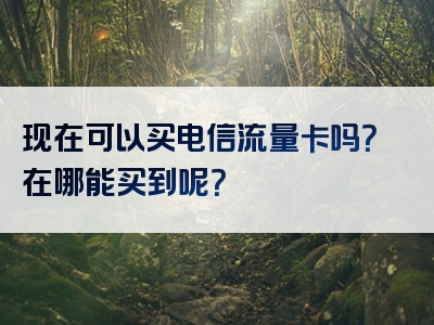 现在可以买电信流量卡吗？在哪能买到呢？