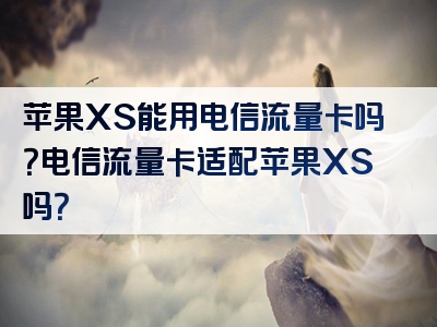 苹果XS能用电信流量卡吗？电信流量卡适配苹果XS吗？