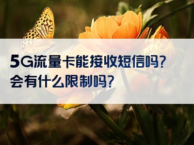 5G流量卡能接收短信吗？会有什么限制吗？