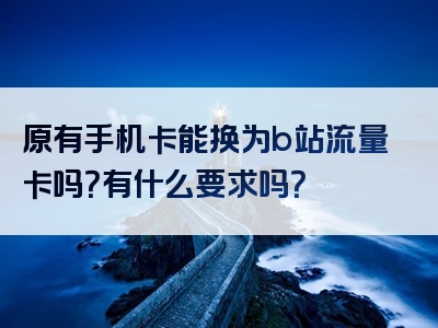 原有手机卡能换为b站流量卡吗？有什么要求吗？