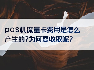 pos机流量卡费用是怎么产生的？为何要收取呢？