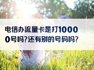 电信办流量卡是打10000号吗？还有别的号码吗？
